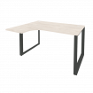 Onix Стол эргономичный левый на О-образном м/к O.MO-SA-3 (L) Денвер Светлый/Металл Антрацит 1380*118