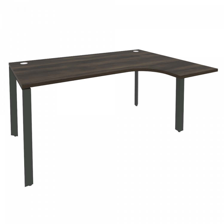 Onix Стол эргономичный правый на П-образном м/к O.MP-SA-4 (R) Дуб Мали/Металл Антрацит 1580*1180*750