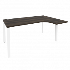 Onix Стол эргономичный правый на П-образном м/к O.MP-SA-4 (R) Дуб Мали/Металл Белый 1580*1180*750 (8