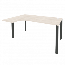 Onix Стол эргономичный левый на П-образном м/к O.MP-SA-4 (L) Денвер Светлый/Металл Антрацит 1580*118