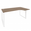 Onix Стол эргономичный правый на О-образном м/к O.MO-SA-1 (R) Дуб Аризона/Металл Белый 1580*980*750