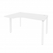 Onix Стол эргономичный левый на П-образном м/к O.MP-SA-2 (L) Белый Бриллиант/Металл Белый 1380*980*7