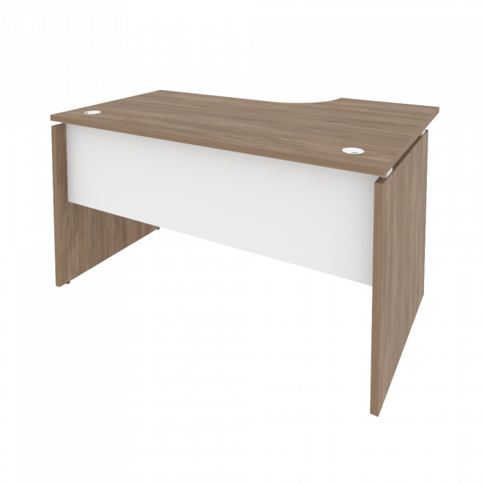 Оникс Стол эргономичный левый O.SA-2 (L) Дуб Аризона/Белый Бриллиант 1380*980*750 (720/460)