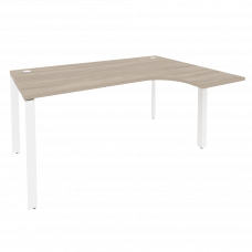 Onix Стол эргономичный правый на П-образном м/к O.MP-SA-4 (R) Дуб Аттик/Металл Белый 1580*1180*750 (