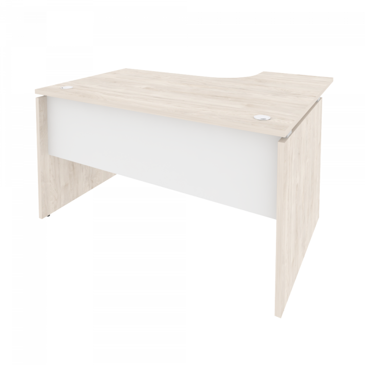 Onix Стол эргономичный левый O.SA-3 (L) Денвер Светлый/Белый Бриллиант 1380*1180*750 (800/460)