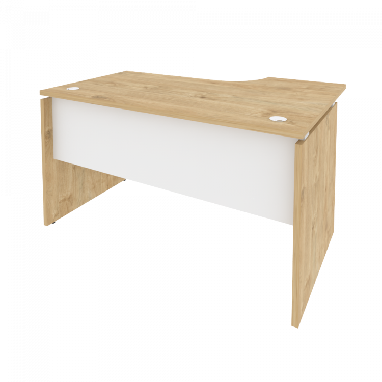 Onix Стол эргономичный левый O.SA-2 (L) Тиквуд Светлый/Белый Бриллиант 1380*980*750 (720/460)