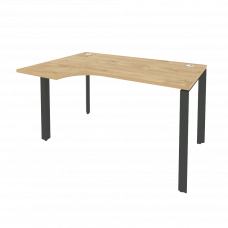 Onix Стол эргономичный левый на П-образном м/к O.MP-SA-2 (L) Тиквуд Светлый/Металл Антрацит 1380*980