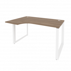 Onix Стол эргономичный левый на О-образном м/к O.MO-SA-2 (L) Дуб Аризона/Металл Белый 1380*980*750 (