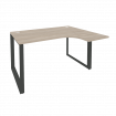 Onix Стол эргономичный правый на О-образном м/к O.MO-SA-3 (R) Дуб Аттик/Металл Антрацит 1380*1180*75