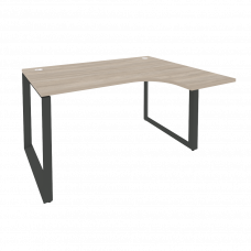 Onix Стол эргономичный правый на О-образном м/к O.MO-SA-3 (R) Дуб Аттик/Металл Антрацит 1380*1180*75