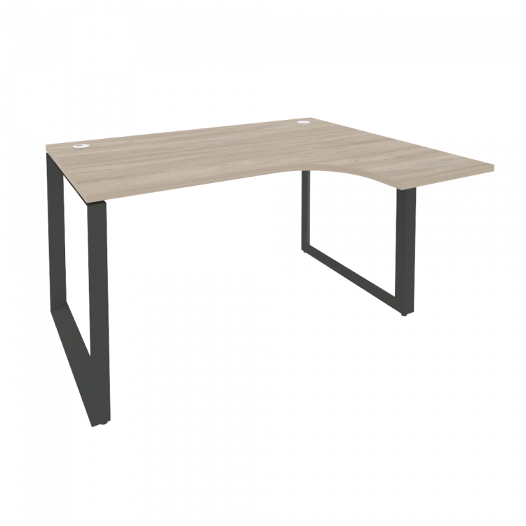Onix Стол эргономичный правый на О-образном м/к O.MO-SA-3 (R) Дуб Аттик/Металл Антрацит 1380*1180*75