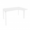 Onix Стол эргономичный правый на П-образном м/к O.MP-SA-2 (R) Белый Бриллиант/Металл Белый 1380*980*