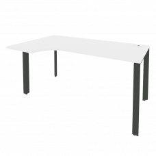 Onix Стол эргономичный левый на П-образном м/к O.MP-SA-1 (L) Белый Бриллиант/Металл Антрацит 1580*98