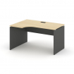 Style Project Стол рабочий эргоном. SN-D.SPA-021(L) Акация Лорка/Антрацит/Черная Заглушка 1380*800/9