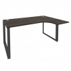 Onix Стол эргономичный правый на О-образном м/к O.MO-SA-4 (R) Дуб Мали/Металл Антрацит 1580*1180*750