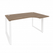 Onix Стол эргономичный правый на О-образном м/к O.MO-SA-2 (R) Дуб Аризона/Металл Белый 1380*980*750