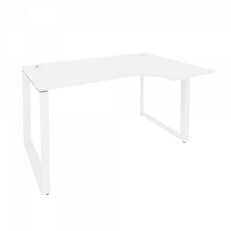 Onix Стол эргономичный правый на О-образном м/к O.MO-SA-2 (R) Белый Бриллиант/Металл Белый 1380*980*