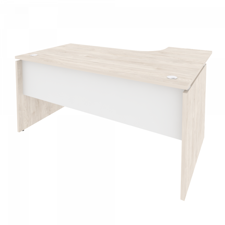 Onix Стол эргономичный левый O.SA-4 (L) Денвер Светлый/Белый Бриллиант 1580*1180*750 (800/460)