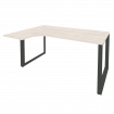 Onix Стол эргономичный левый на О-образном м/к O.MO-SA-4 (L) Денвер Светлый/Металл Антрацит 1580*118