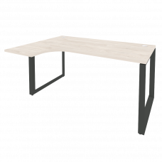 Onix Стол эргономичный левый на О-образном м/к O.MO-SA-4 (L) Денвер Светлый/Металл Антрацит 1580*118