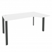 Onix Стол эргономичный правый на П-образном м/к O.MP-SA-1 (R) Белый Бриллиант/Металл Антрацит 1580*9