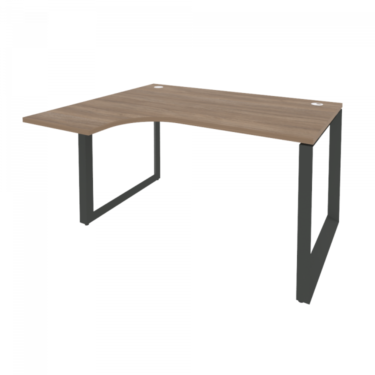 Onix Стол эргономичный левый на О-образном м/к O.MO-SA-3 (L) Дуб Аризона/Металл Антрацит 1380*1180*7
