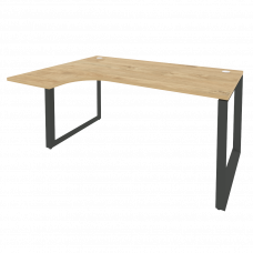 Onix Стол эргономичный левый на О-образном м/к O.MO-SA-4 (L) Тиквуд Светлый/Металл Антрацит 1580*118