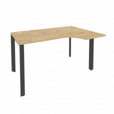 Onix Стол эргономичный правый на П-образном м/к O.MP-SA-2 (R) Тиквуд Светлый/Металл Антрацит 1380*98