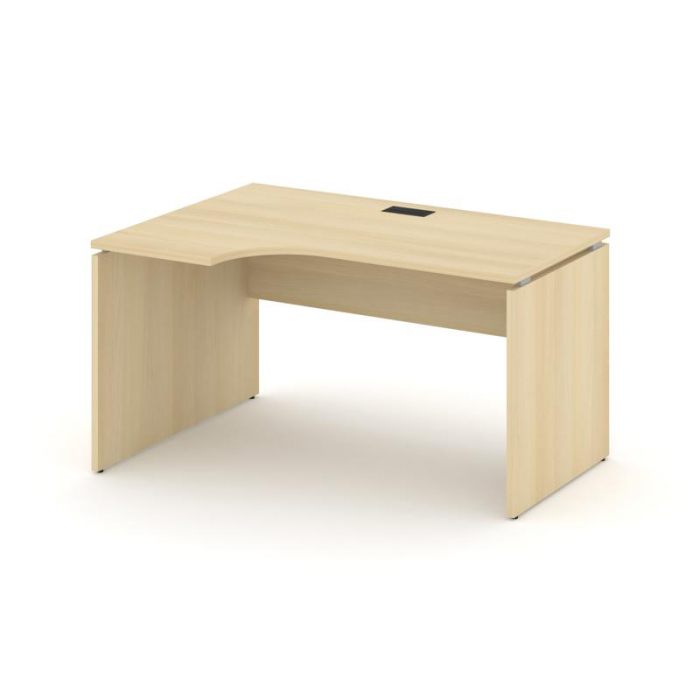 Style Project Стол рабочий эргоном. SN-D.SPA-002(L) Акация Лорка/Черная Заглушка 1580*600/980*750