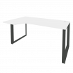 Onix Стол эргономичный левый на О-образном м/к O.MO-SA-1 (L) Белый Бриллиант/Металл Антрацит 1580*98