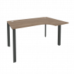 Onix Стол эргономичный правый на П-образном м/к O.MP-SA-2 (R) Дуб Аризона/Металл Антрацит 1380*980*7