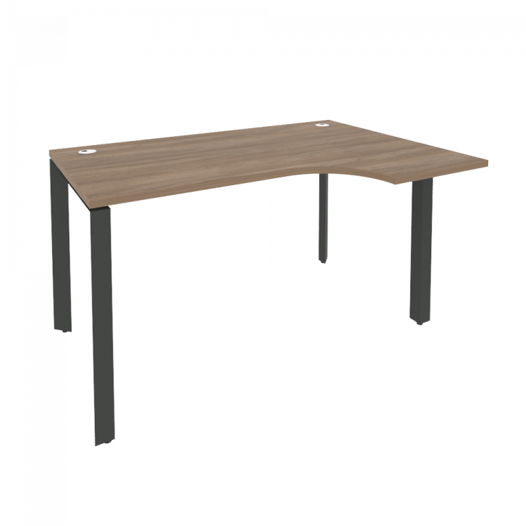 Onix Стол эргономичный правый на П-образном м/к O.MP-SA-2 (R) Дуб Аризона/Металл Антрацит 1380*980*7