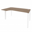 Onix Стол эргономичный левый на П-образном м/к O.MP-SA-1 (L) Дуб Аризона/Металл Белый 1580*980*750 (