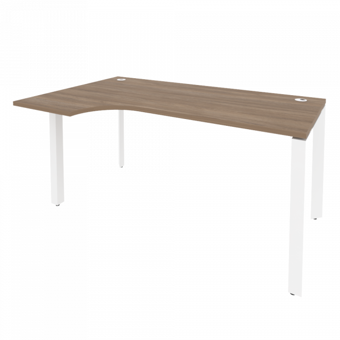 Onix Стол эргономичный левый на П-образном м/к O.MP-SA-1 (L) Дуб Аризона/Металл Белый 1580*980*750 (