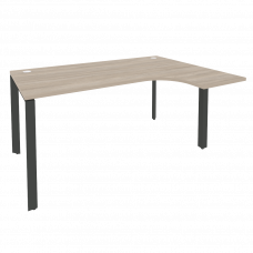 Onix Стол эргономичный правый на П-образном м/к O.MP-SA-4 (R) Дуб Аттик/Металл Антрацит 1580*1180*75