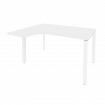 Onix Стол эргономичный левый на П-образном м/к O.MP-SA-3 (L) Белый Бриллиант/Металл Белый 1380*1180*