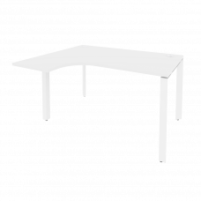 Onix Стол эргономичный левый на П-образном м/к O.MP-SA-3 (L) Белый Бриллиант/Металл Белый 1380*1180*