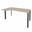 Onix Стол эргономичный левый на П-образном м/к O.MP-SA-1 (L) Дуб Аттик/Металл Антрацит 1580*980*750