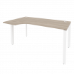 Onix Стол эргономичный левый на П-образном м/к O.MP-SA-1 (L) Дуб Аттик/Металл Белый 1580*980*750 (72