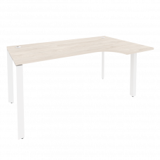 Onix Стол эргономичный правый на П-образном м/к O.MP-SA-1 (R) Денвер Светлый/Металл Белый 1580*980*7