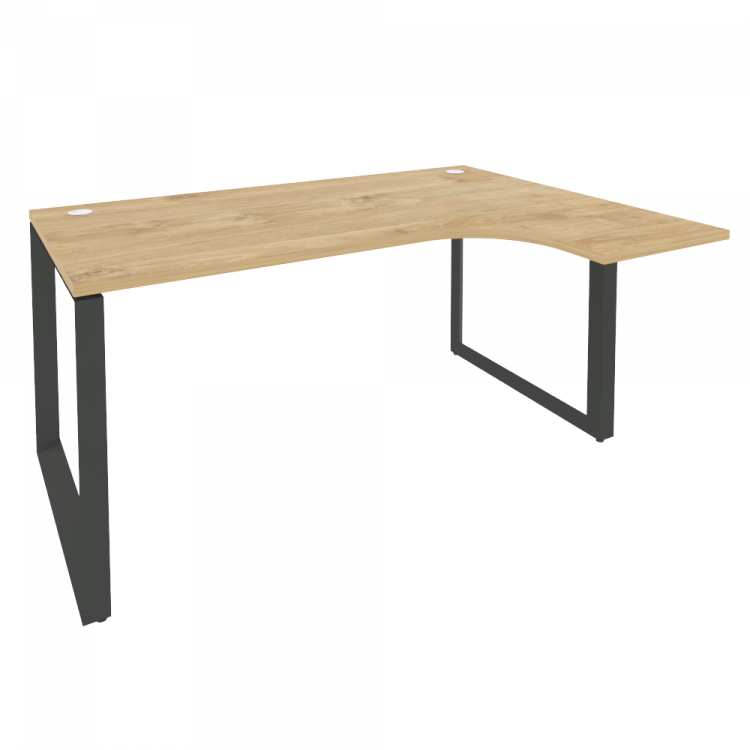 Onix Стол эргономичный правый на О-образном м/к O.MO-SA-4 (R) Тиквуд Светлый/Металл Антрацит 1580*11