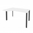 Onix Стол эргономичный левый на П-образном м/к O.MP-SA-2 (L) Белый Бриллиант/Металл Антрацит 1380*98