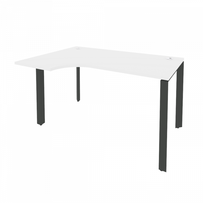 Onix Стол эргономичный левый на П-образном м/к O.MP-SA-2 (L) Белый Бриллиант/Металл Антрацит 1380*98