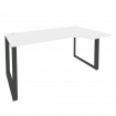 Onix Стол эргономичный правый на О-образном м/к O.MO-SA-1 (R) Белый Бриллиант/Металл Антрацит 1580*9