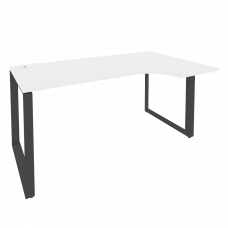 Onix Стол эргономичный правый на О-образном м/к O.MO-SA-1 (R) Белый Бриллиант/Металл Антрацит 1580*9