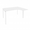 Onix Стол эргономичный правый на П-образном м/к O.MP-SA-3 (R) Белый Бриллиант/Металл Белый 1380*1180