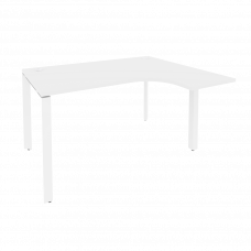 Onix Стол эргономичный правый на П-образном м/к O.MP-SA-3 (R) Белый Бриллиант/Металл Белый 1380*1180