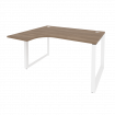 Onix Стол эргономичный левый на О-образном м/к O.MO-SA-3 (L) Дуб Аризона/Металл Белый 1380*1180*750