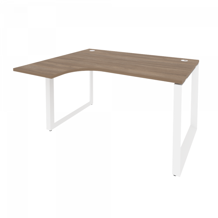 Onix Стол эргономичный левый на О-образном м/к O.MO-SA-3 (L) Дуб Аризона/Металл Белый 1380*1180*750
