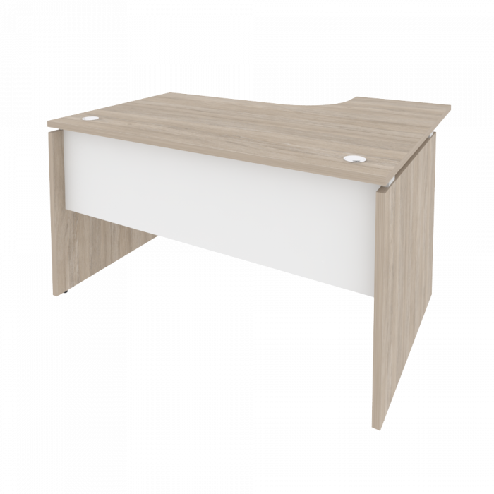 Оникс Стол эргономичный левый O.SA-3 (L) Дуб Аттик/Белый Бриллиант 1380*1180*750 (800/460)